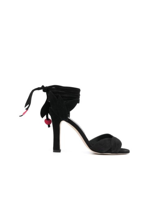 Ossie 100mm open-toe suede sandals