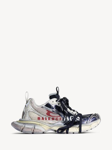 Men's 3xl Split Logo Sneaker in Eggshell/red/navy