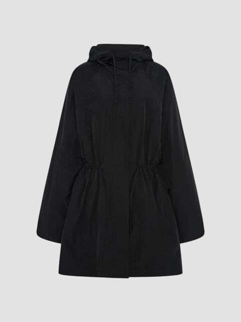 Another Tomorrow Women's Nylon Anorak Coat - Black