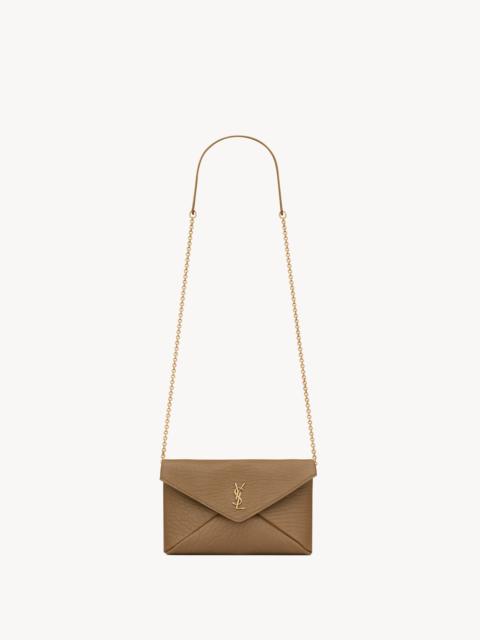 SAINT LAURENT CASSANDRE SMALL CHAIN CLUTCH IN LAMBSKIN