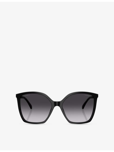 CHANEL CH5546Q Square-Frame Acetate Sunglasses