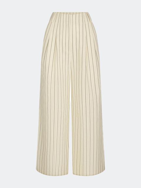 SIMONMILLER Bloo Linen Pant in Cream Pinstripe