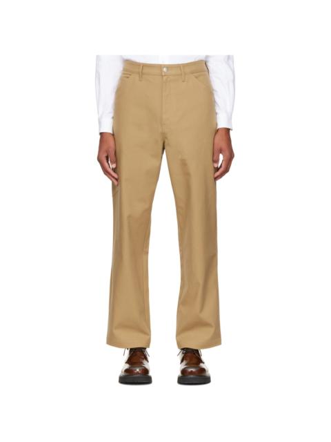 Beige Kenzo Paris Straight Trousers