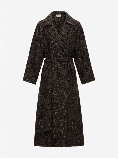 MAGDA BUTRYM Belted wool blend coat in brown