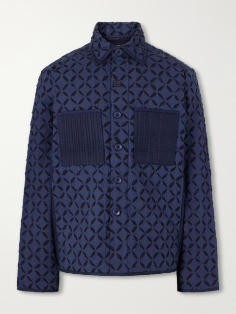 KARDO Wynton Cut-Out Padded Textured-Cotton Blouson Jacket