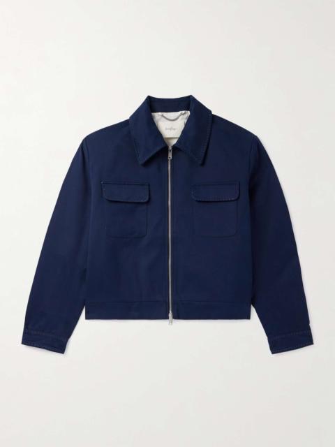 SECOND/LAYER Herman Embroidered Cotton-Twill Jacket