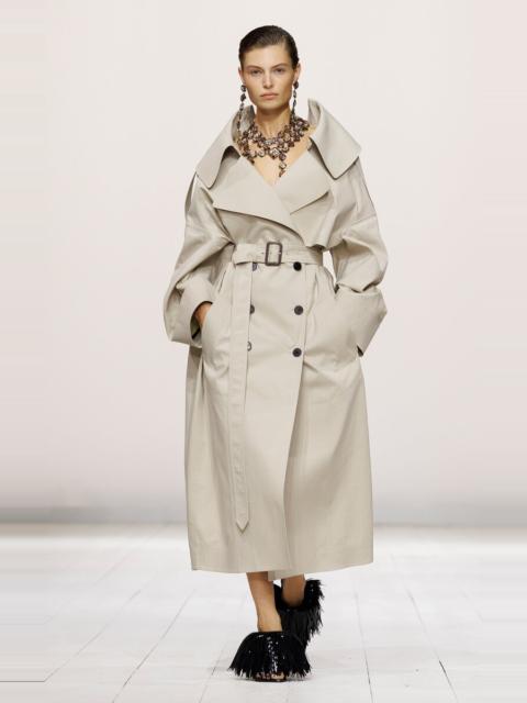 Givenchy Oversized Bonded Cotton Trench Coat neutral
