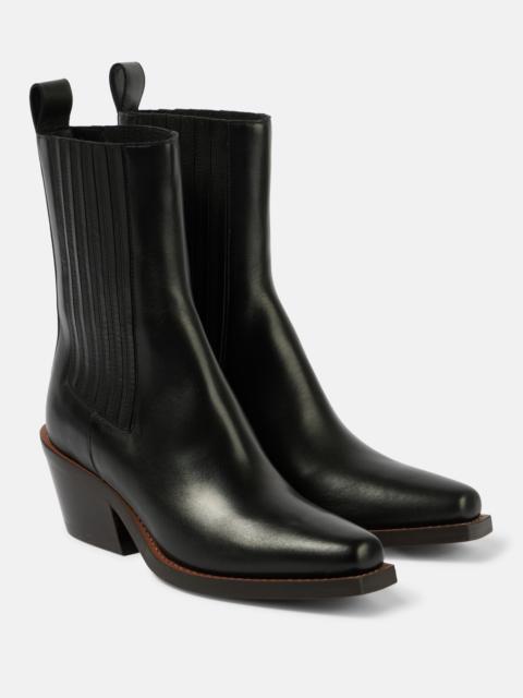 Western Touch leather Chelsea boots