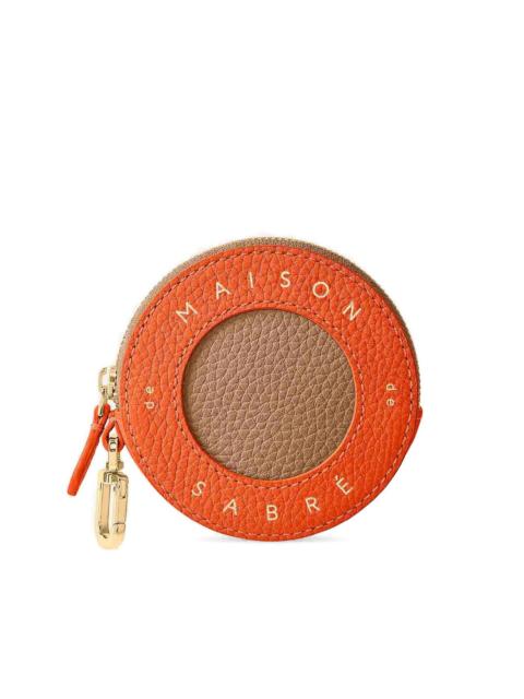 MAISON de SABRÉ zip round leather coin purse