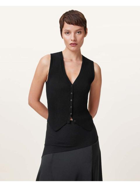ALLSAINTS CRUZ RIBBED KNITTED VEST