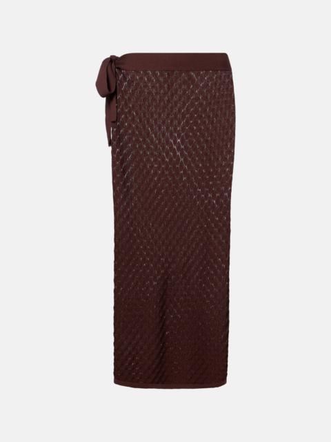 MELISSA ODABASH Dawn knitted wrap skirt