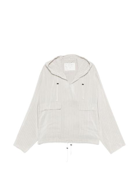 CAMIEL FORTGENS hooded striped jacket