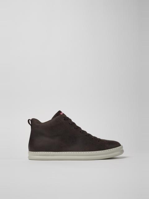 CAMPER Runner Brown nubuck ankle boots for men