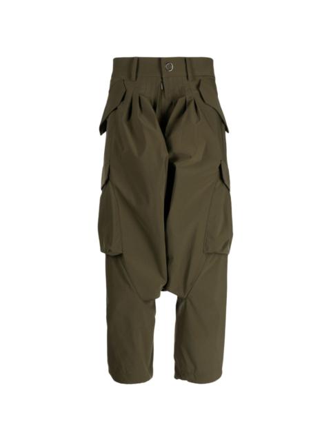 drop-crotch cargo trousers