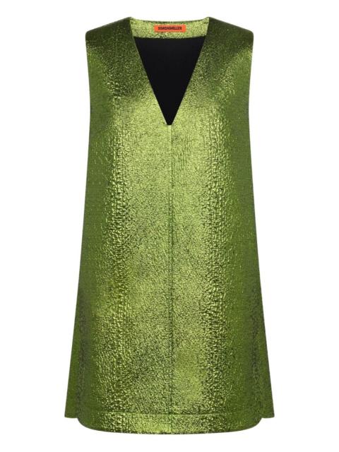 SIMONMILLER Fountain metallic-effect mini dress