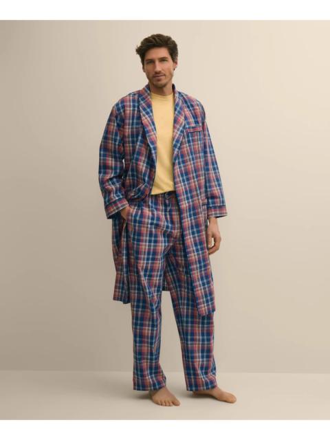 Brooks Brothers Cotton Broadcloth Madras Robe