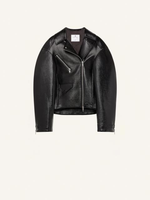 courrèges COCOON VINYL BIKER JACKET