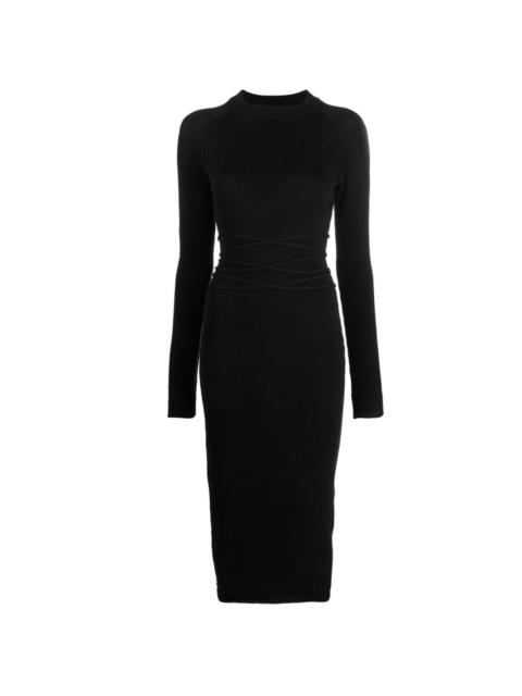 THE ATTICO open-back knitted midi dress