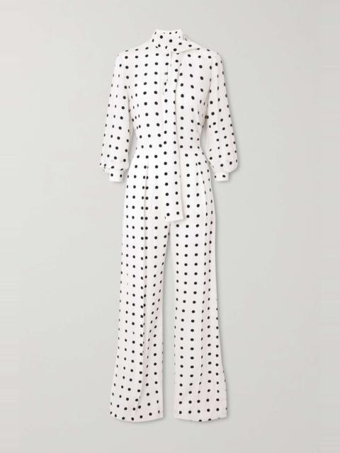 Valentino Polka-dot silk crepe de chine jumpsuit