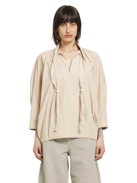 Lemaire Cotton Blouse Whit Scarf