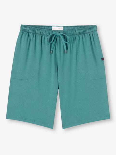 Derek Rose Men's Lounge Shorts Basel Micro Modal Stretch Teal