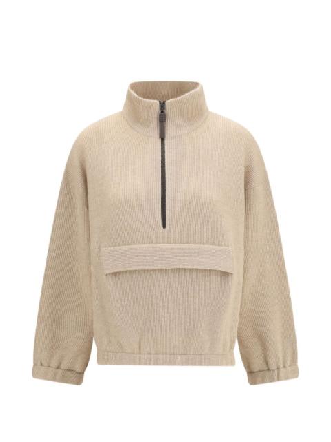 Brunello Cucinelli cashmere half-zip sweater