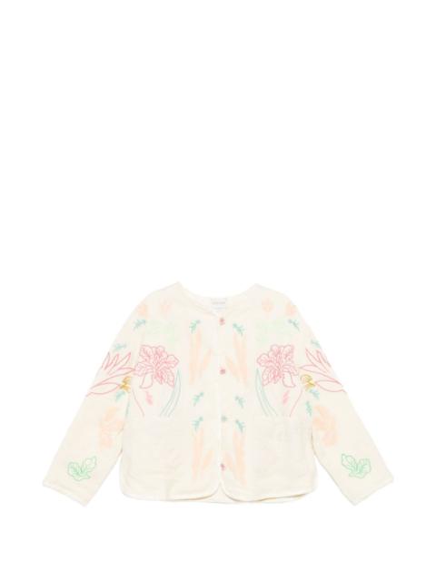 forte_forte floral-embroidered jacket