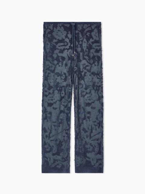 GIORGIO ARMANI DEVORÉ FABRIC TROUSERS