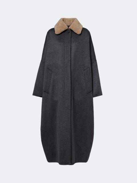 Brunello Cucinelli Shearling-trimmed cashmere coat