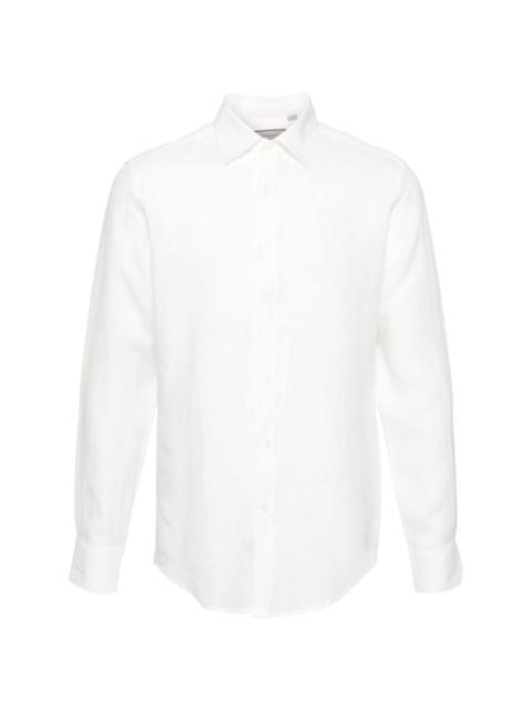 classic-collar linen shirt