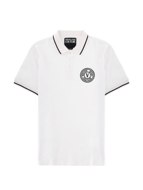 VERSACE JEANS COUTURE logo appliqué polo shirt