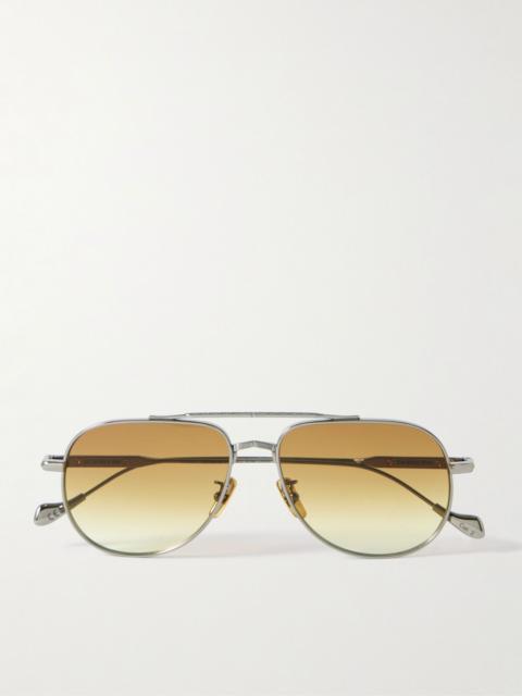 CUTLER AND GROSS + The Great Frog Bowie Aviator-Style Titanium Sunglasses Silver