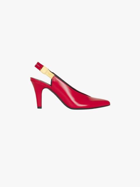 Red leather Tara pumps