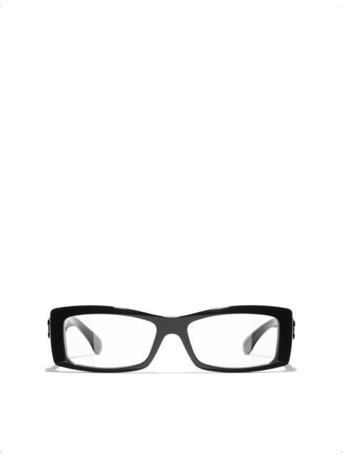 CHANEL CH3497 Rectangle-Frame Acetate Optical Glasses