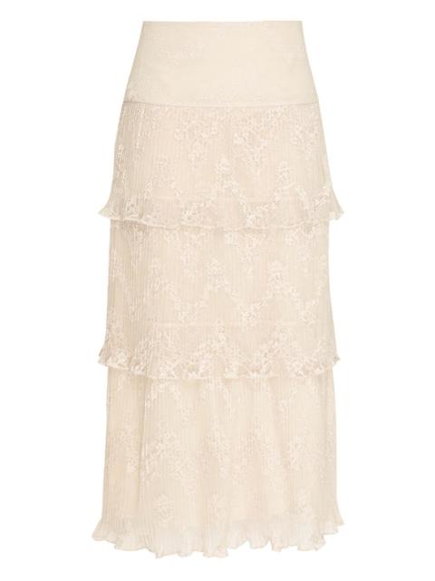 Zimmermann PLEATED LACE SKIRT
