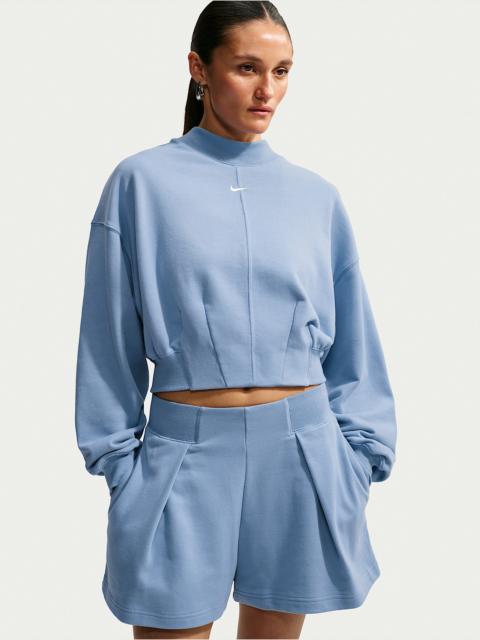 Nike Nike Studio Fleece Lightweight Women's Oversized Cropped Pleated Crew