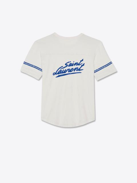 SAINT LAURENT "saint laurent" '50s signature destroyed t-shirt
