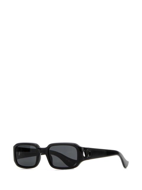 Valentino Valentino Garavani SUNGLASS Black Acetate Sunglasses — Black