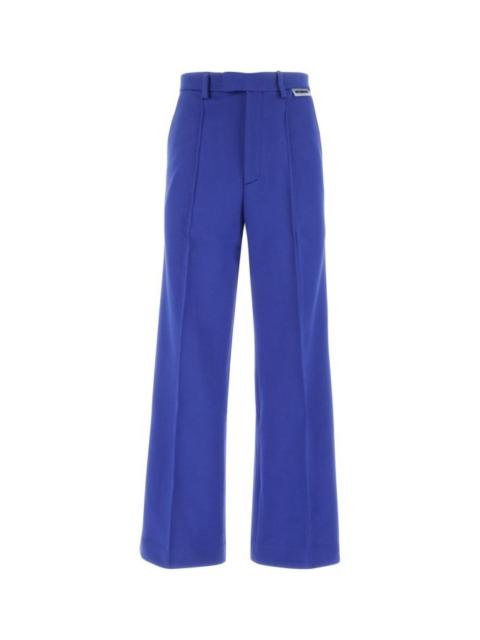 Electric blue cotton blend pant