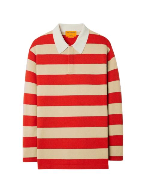 GUEST IN RESIDENCE STRIPED RUGBY DUNE/TRUE RED STRIPE