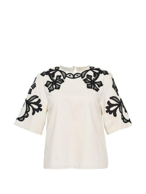 ULLA JOHNSON embroidered blouse