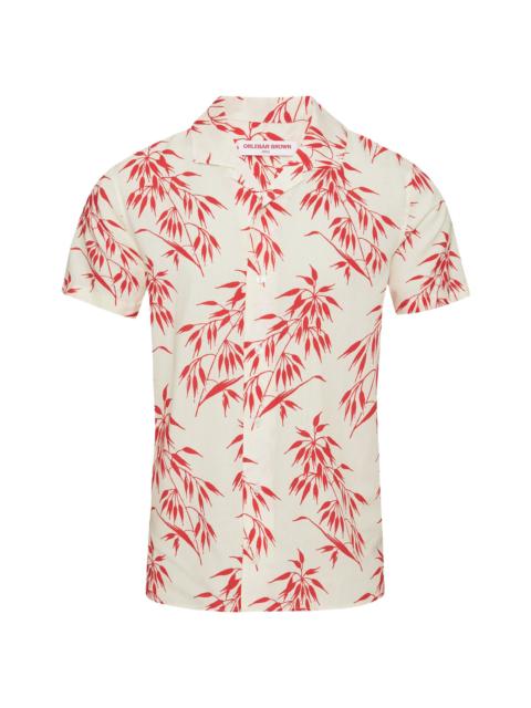 ORLEBAR BROWN Men's Hibbert Tailored Camp Shirt - Whitesummerred