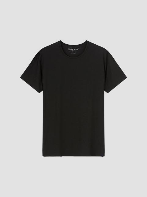 Derek Rose Men's Basel Stretch Crewneck T-Shirt - Black