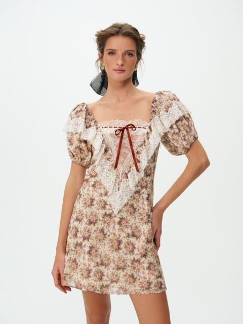 For Love & Lemons Betsy Floral Mini Dress