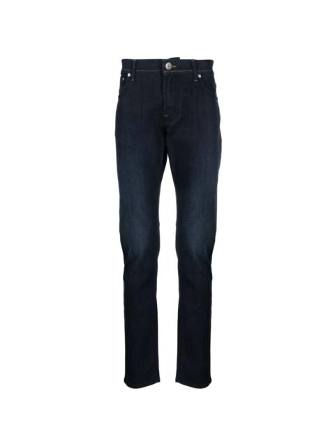 CORNELIANI logo-embroidered straight jeans