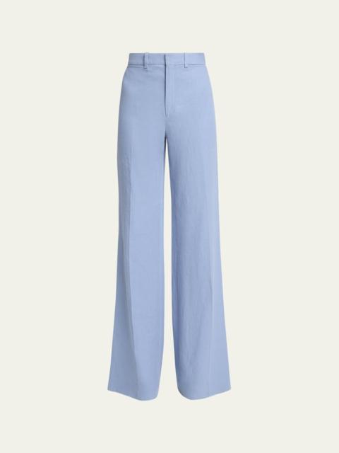 Chloé Linen Wide-Leg Trousers