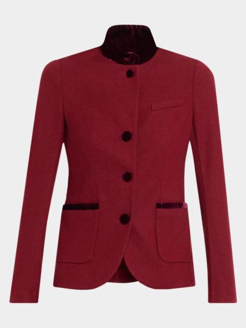 rag & bone Slade Velvet-Trim Jacket