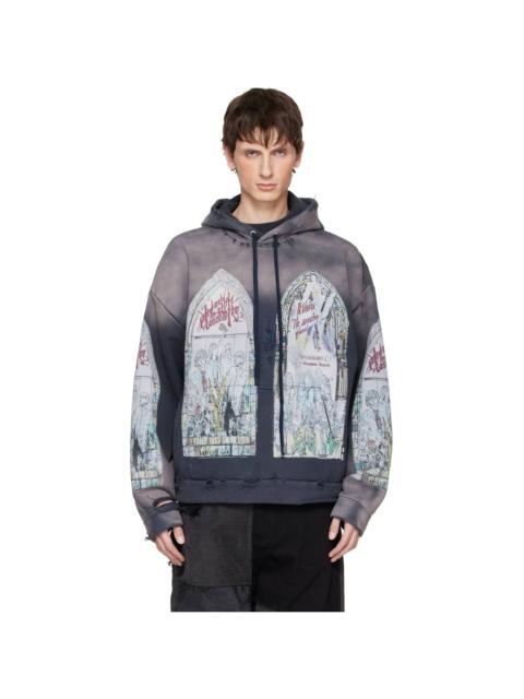 WHO DECIDES WAR Blue Motley Hoodie