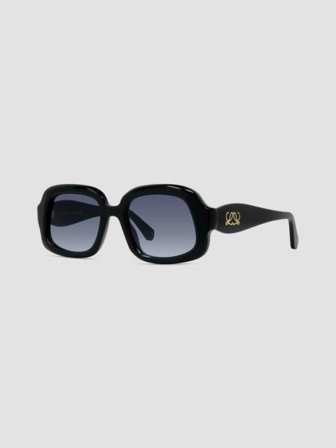Loewe Men's Double L 52MM Geometric Sunglasses - Black Blue