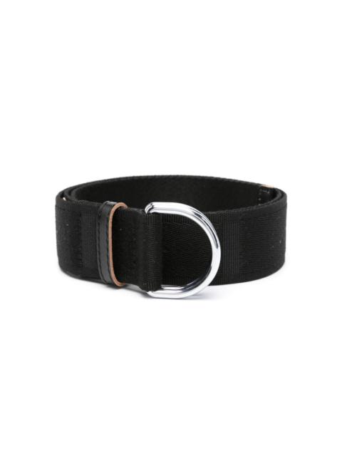 logo-jacquard D-ring buckle belt